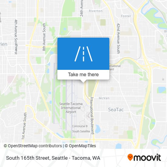 South 165th Street map