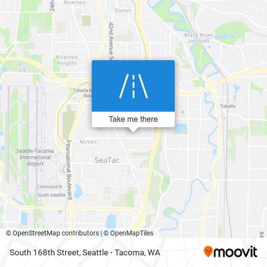 South 168th Street map