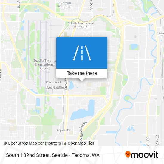 South 182nd Street map