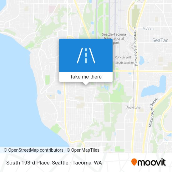 South 193rd Place map