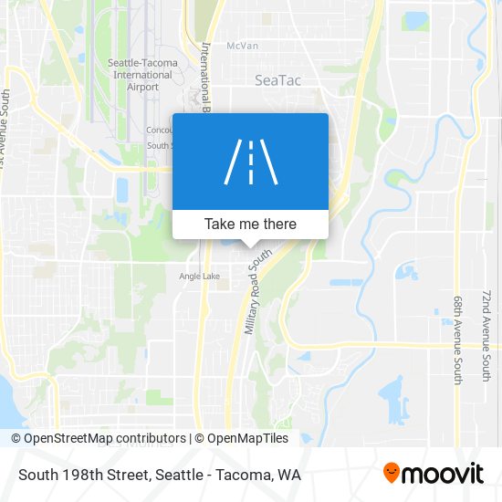 South 198th Street map