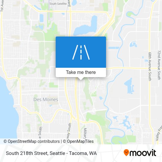 South 218th Street map