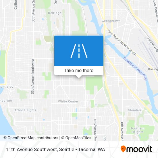 11th Avenue Southwest map