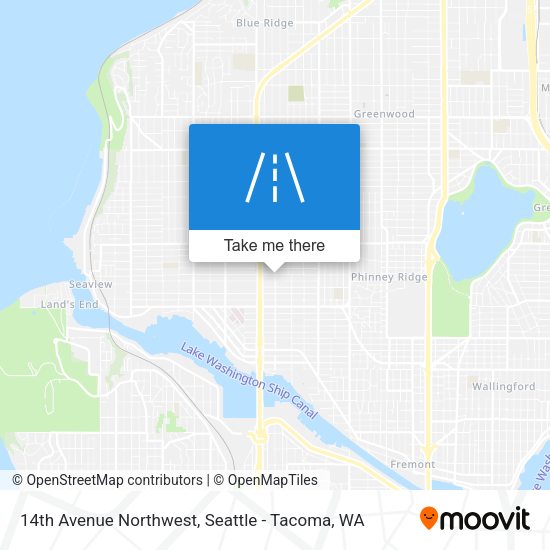 14th Avenue Northwest map