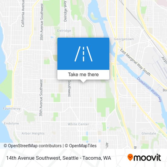 14th Avenue Southwest map