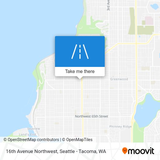 16th Avenue Northwest map