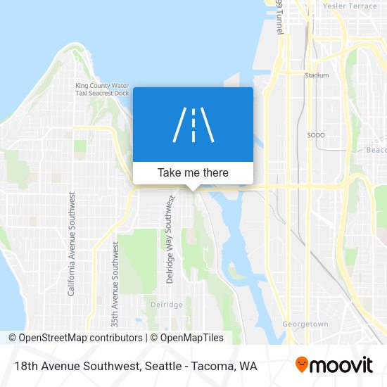 18th Avenue Southwest map