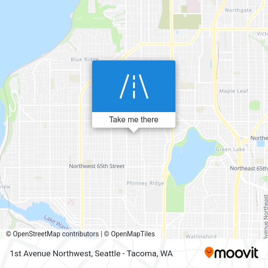 1st Avenue Northwest map