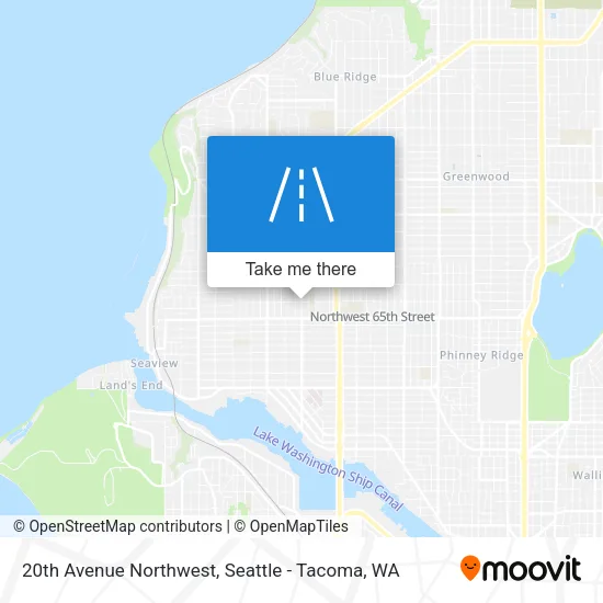 20th Avenue Northwest map