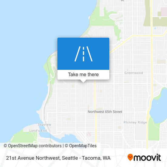 21st Avenue Northwest map