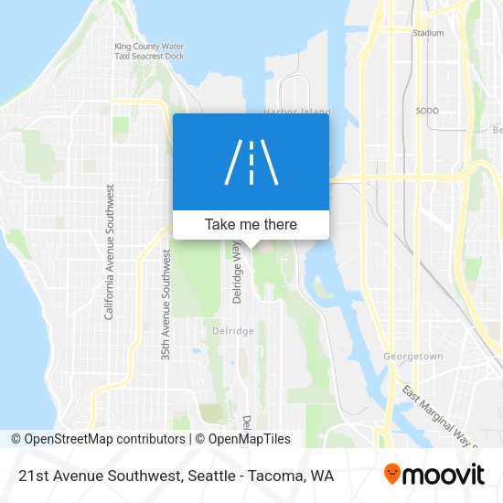 21st Avenue Southwest map