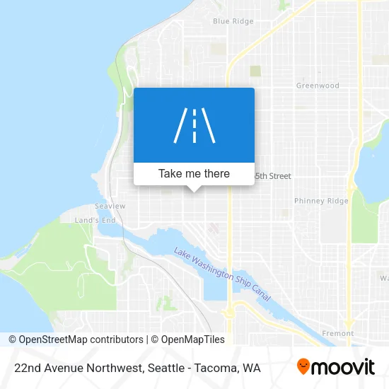 22nd Avenue Northwest map