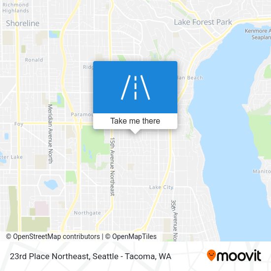 Mapa de 23rd Place Northeast