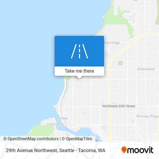 29th Avenue Northwest map