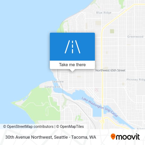 30th Avenue Northwest map