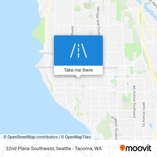 32nd Place Southwest map