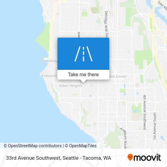 33rd Avenue Southwest map