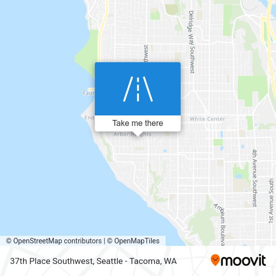37th Place Southwest map