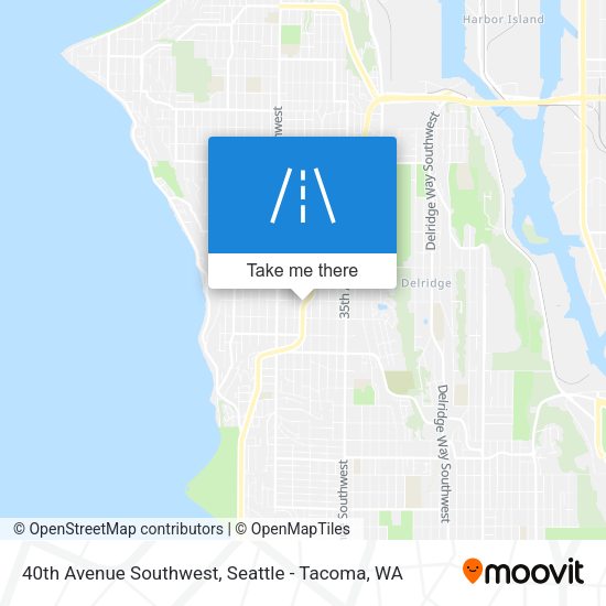 40th Avenue Southwest map