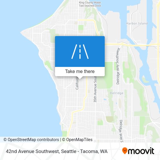 42nd Avenue Southwest map