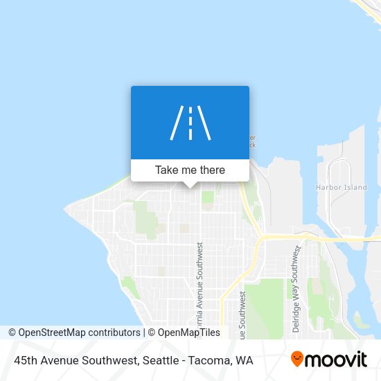 45th Avenue Southwest map