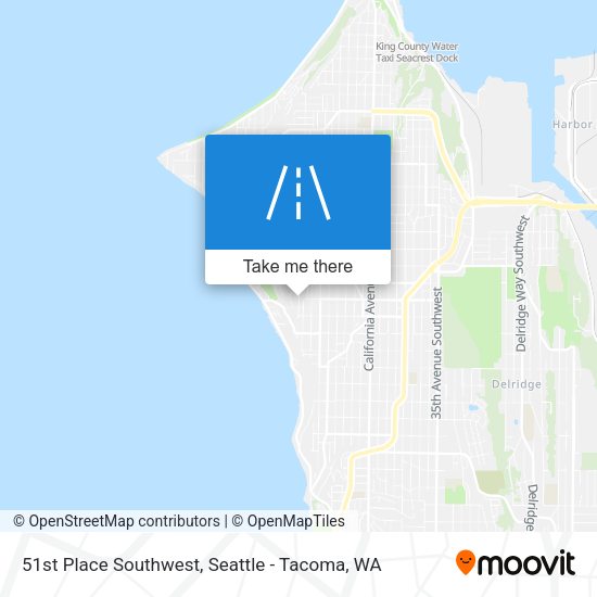 51st Place Southwest map