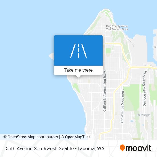 55th Avenue Southwest map