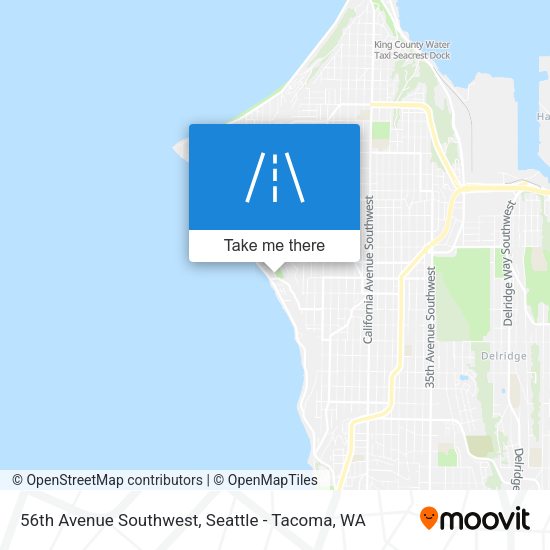 56th Avenue Southwest map