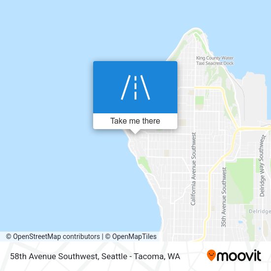 58th Avenue Southwest map