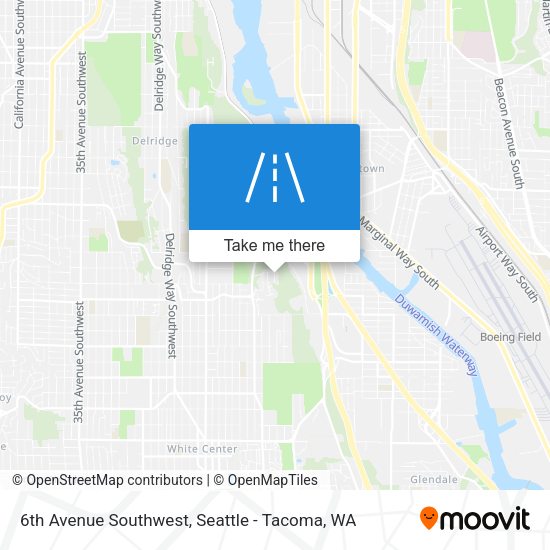 6th Avenue Southwest map