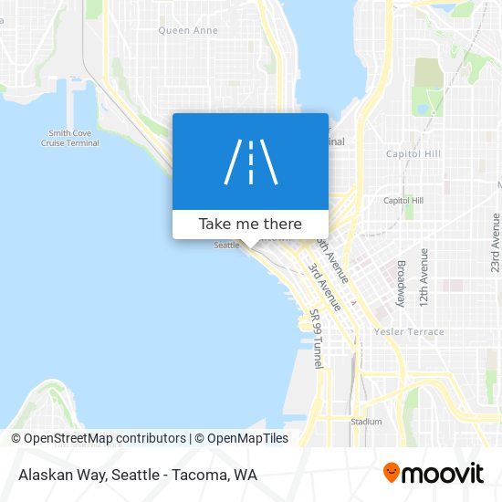 Mapa de Alaskan Way