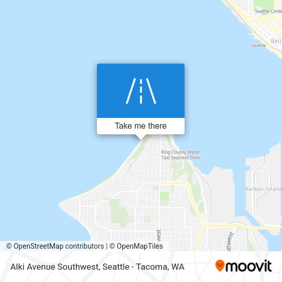 Alki Avenue Southwest map