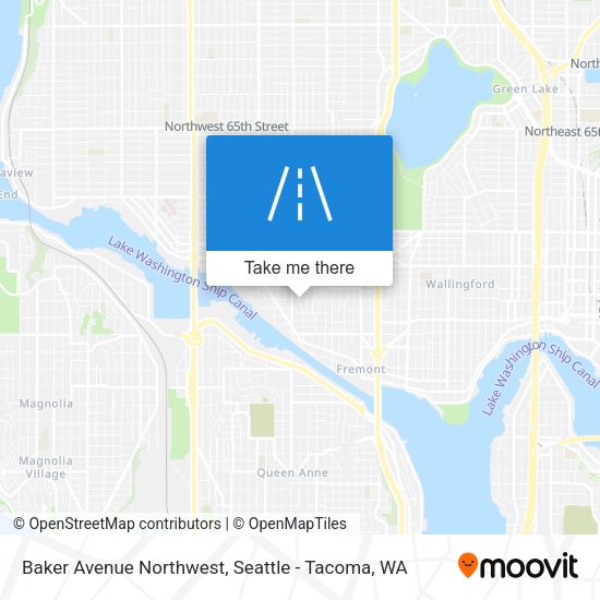 Baker Avenue Northwest map