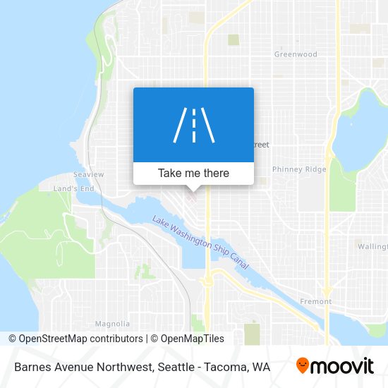 Barnes Avenue Northwest map