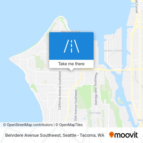 Mapa de Belvidere Avenue Southwest
