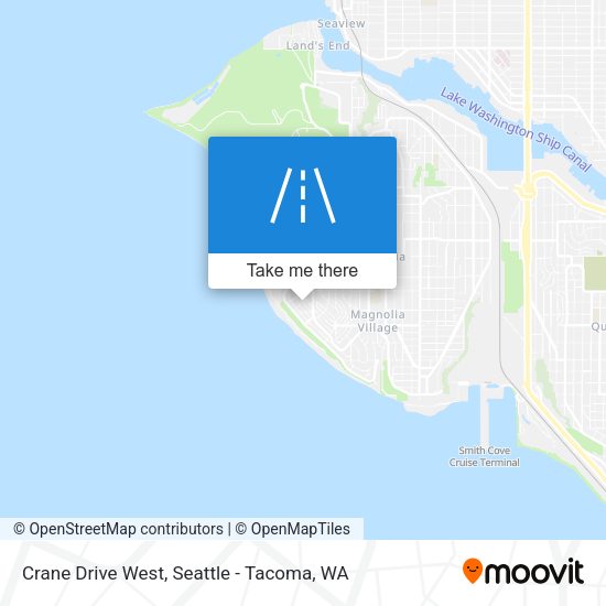 Crane Drive West map