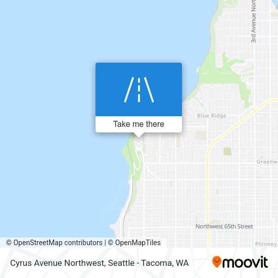 Cyrus Avenue Northwest map