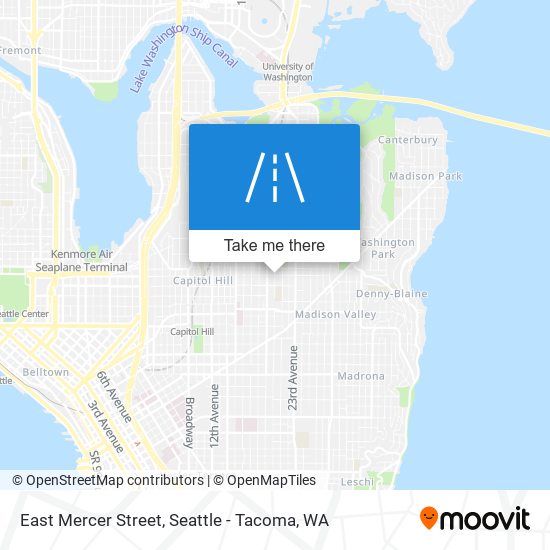 East Mercer Street map