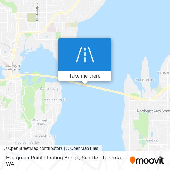 Evergreen Point Floating Bridge map