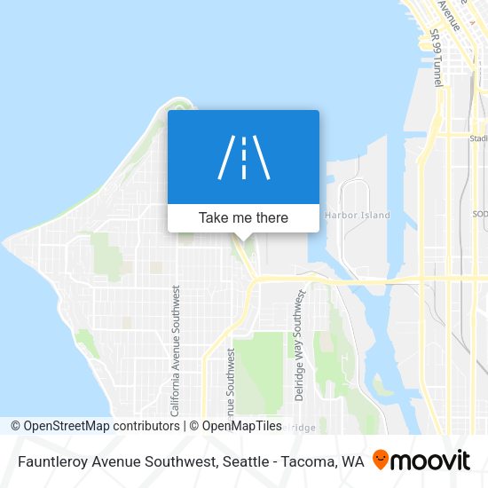 Mapa de Fauntleroy Avenue Southwest