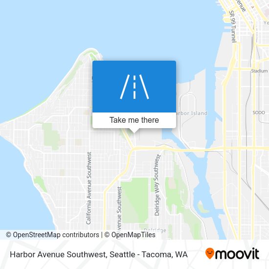 Harbor Avenue Southwest map