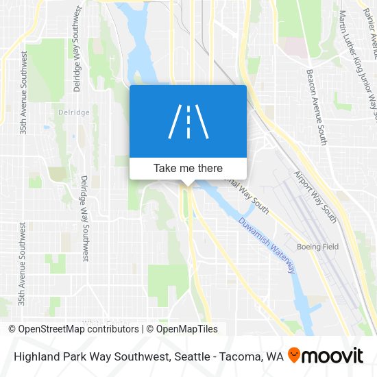 Highland Park Way Southwest map