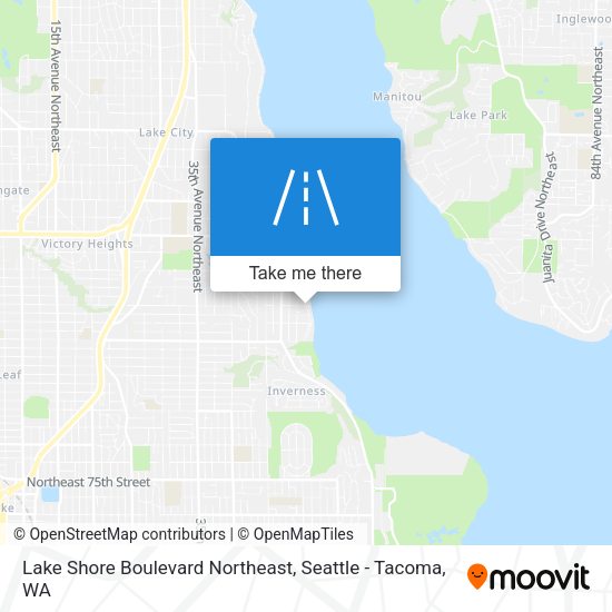 Lake Shore Boulevard Northeast map