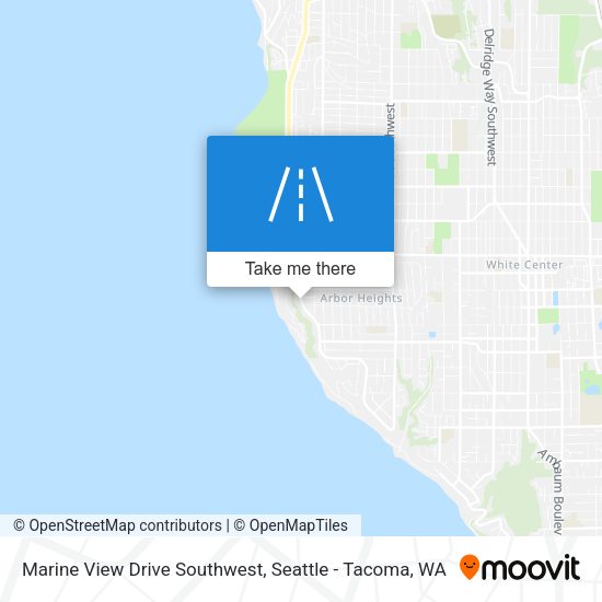 Marine View Drive Southwest map