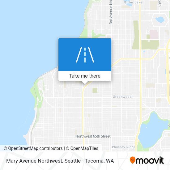 Mary Avenue Northwest map