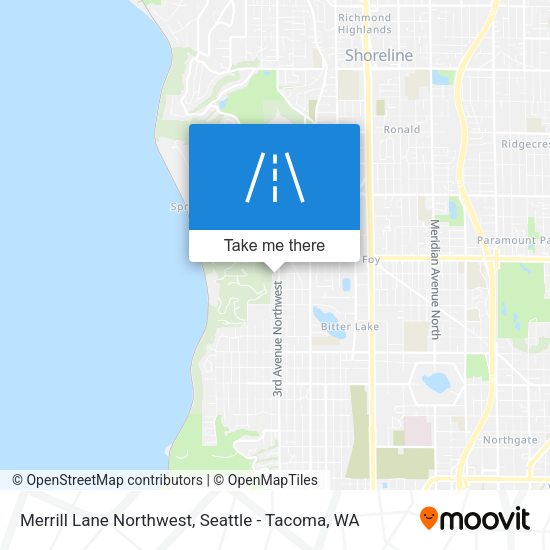 Merrill Lane Northwest map