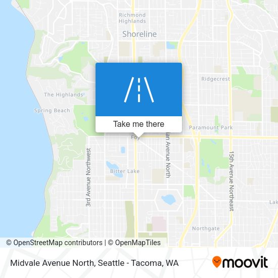 Midvale Avenue North map