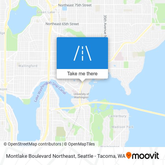 Mapa de Montlake Boulevard Northeast