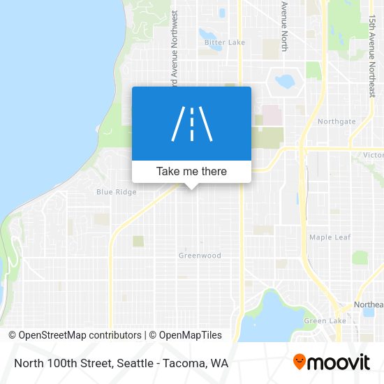 North 100th Street map