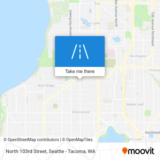 Mapa de North 103rd Street